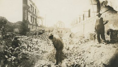 Greenwood's Gurley Hotel after the 1921 Tulsa Massacre, a photograph by Reverend Jacob H. Hooker