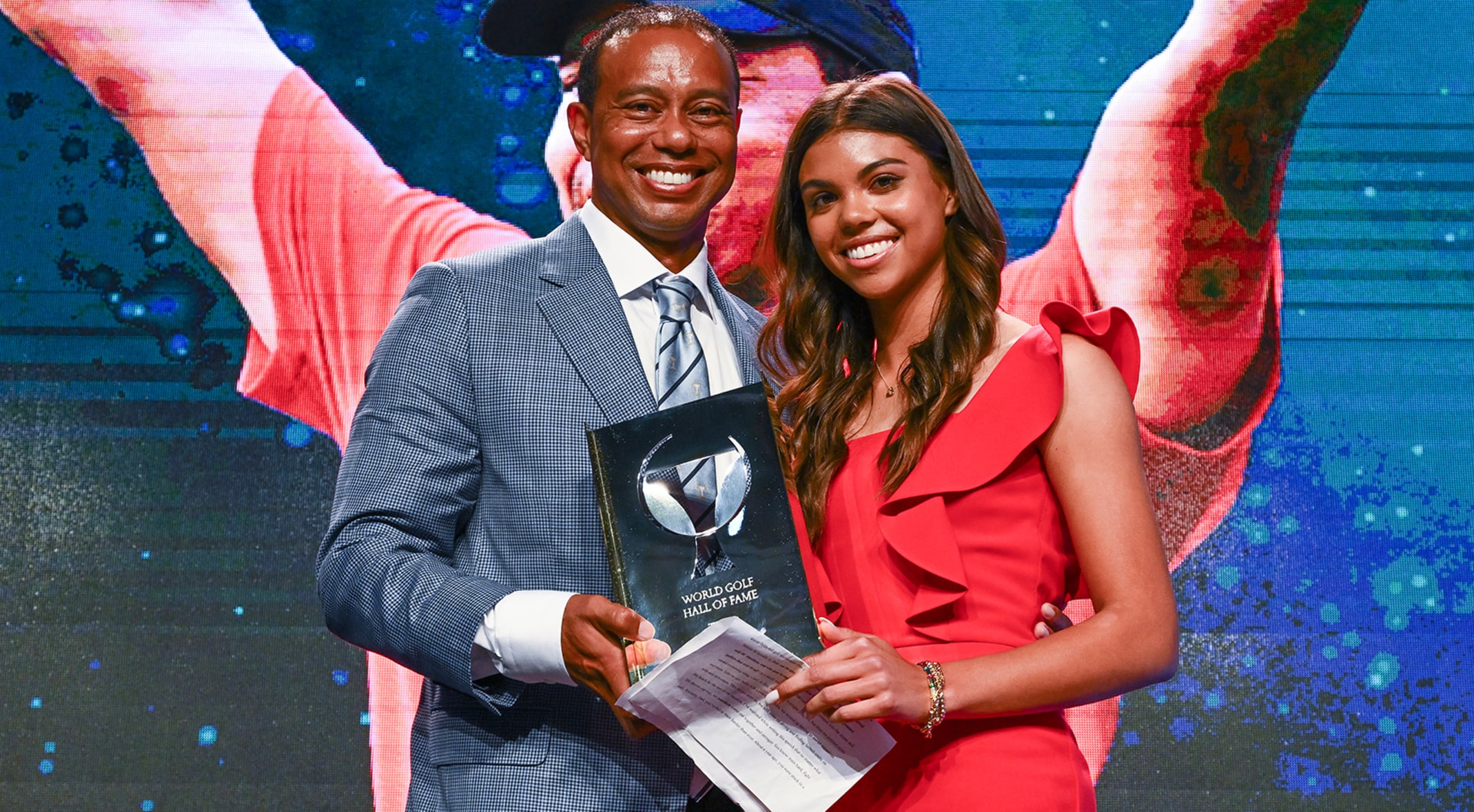 Emotional and as Mortal as Never Before, Tiger Woods and Daughter Sam Captivate Golf Hall of Fame Ceremony