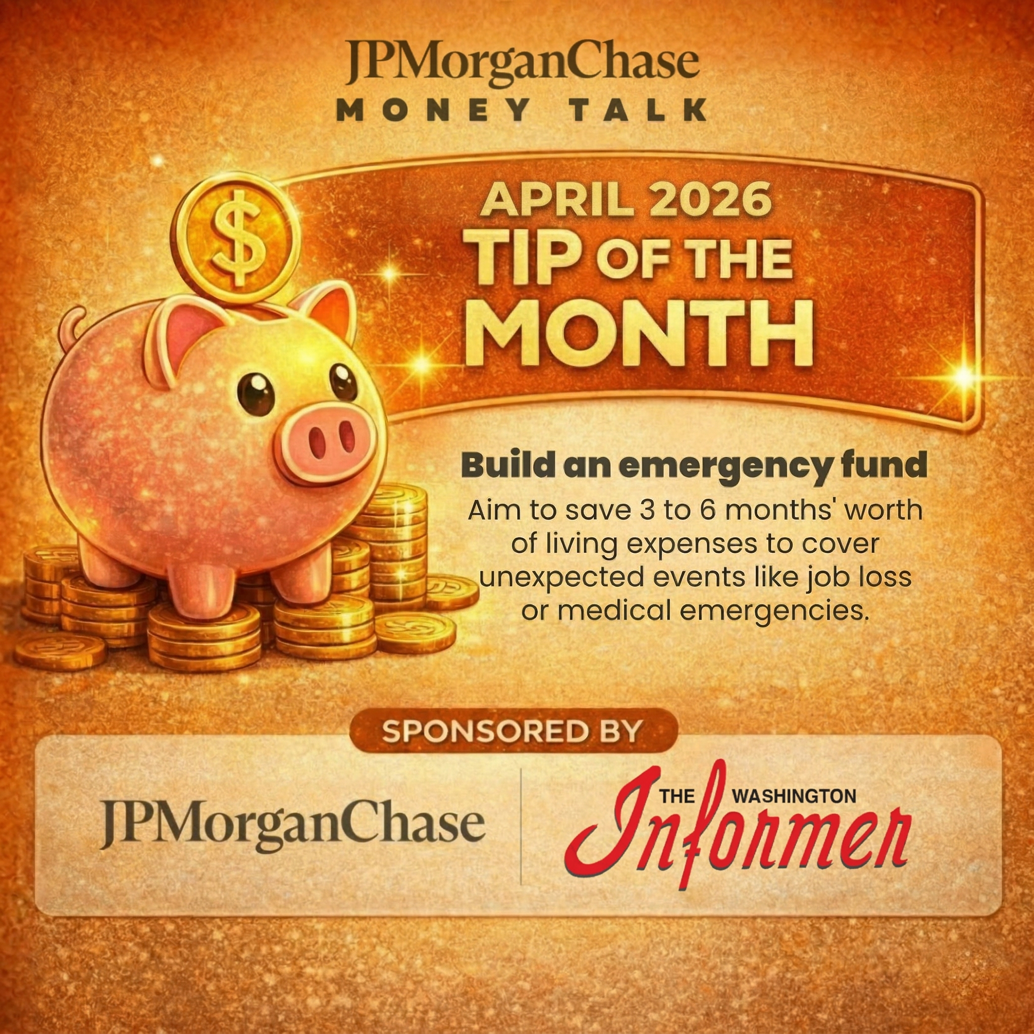Financial Tip of the Month, April: Build an Emergency Fund
